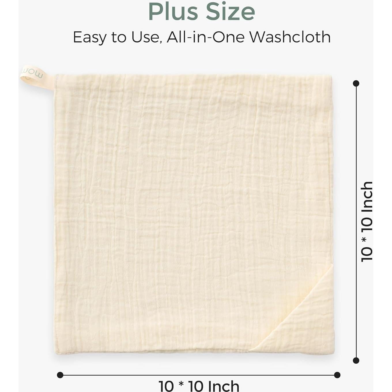 Paños de Baño Suaves Momcozy - 5 Unidades 25.4x25.4 cm