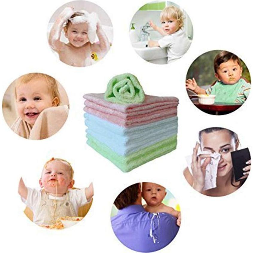 9 Paños de Baño CEMILA para Bebés 25x25 cm Suaves y Absorbentes