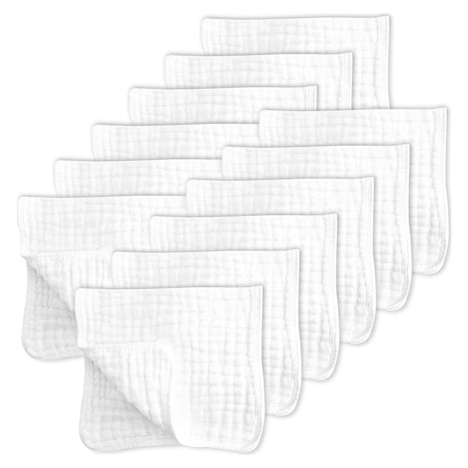 Paquete de 12 Paños de Muselina DOLPHIN DULCE 100% Algodón 50.8x25.4 cm