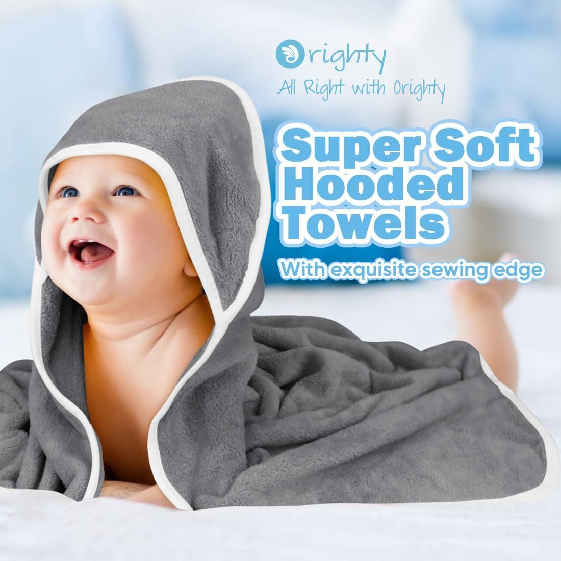 Toallas con Capucha Orighty para Bebés 6 Paquetes 76x76 cm