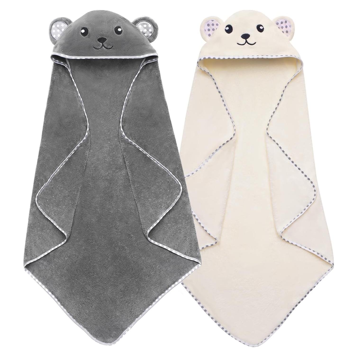 Toallas de bebé con capucha URSEORY 2 unidades Panda 78.74 cm