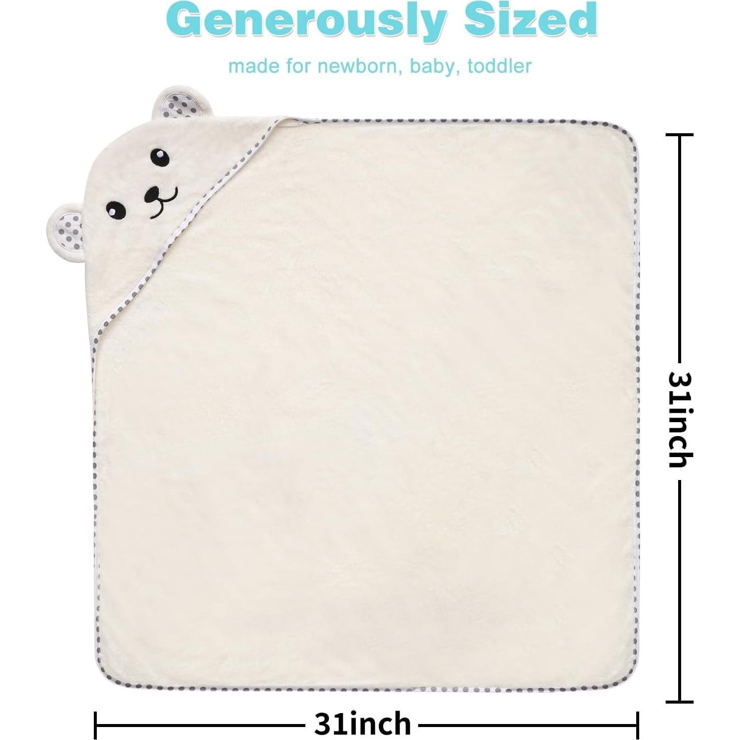 Toallas de bebé con capucha URSEORY 2 unidades Panda 78.74 cm