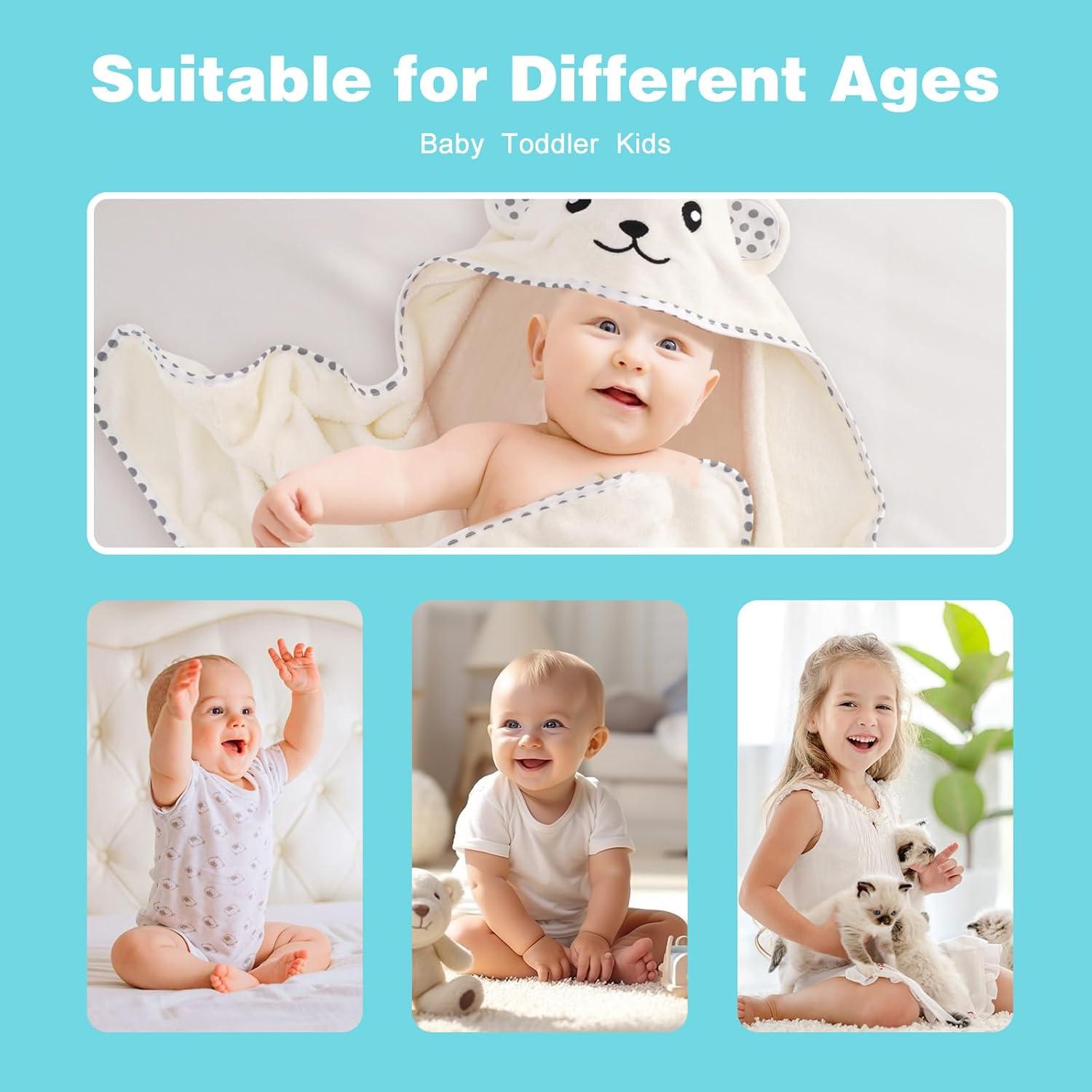 Toallas de bebé con capucha URSEORY 2 unidades Panda 78.74 cm