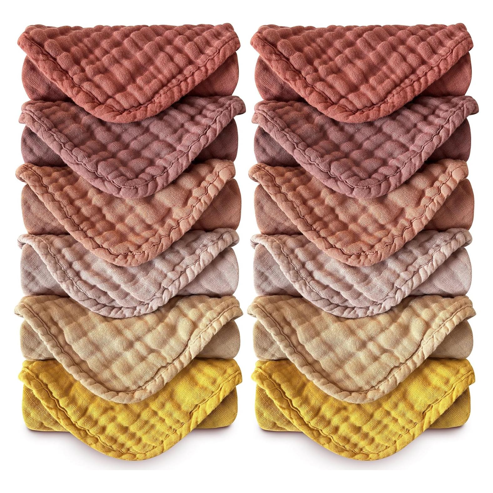 Paquete de 12 Pañales de Algodón Muselina MOON PARK 30x30 cm