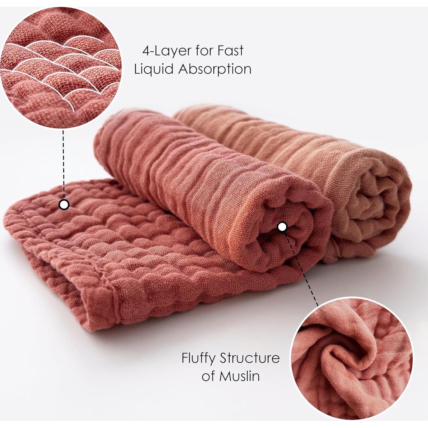 Paquete de 12 Pañales de Algodón Muselina MOON PARK 30x30 cm