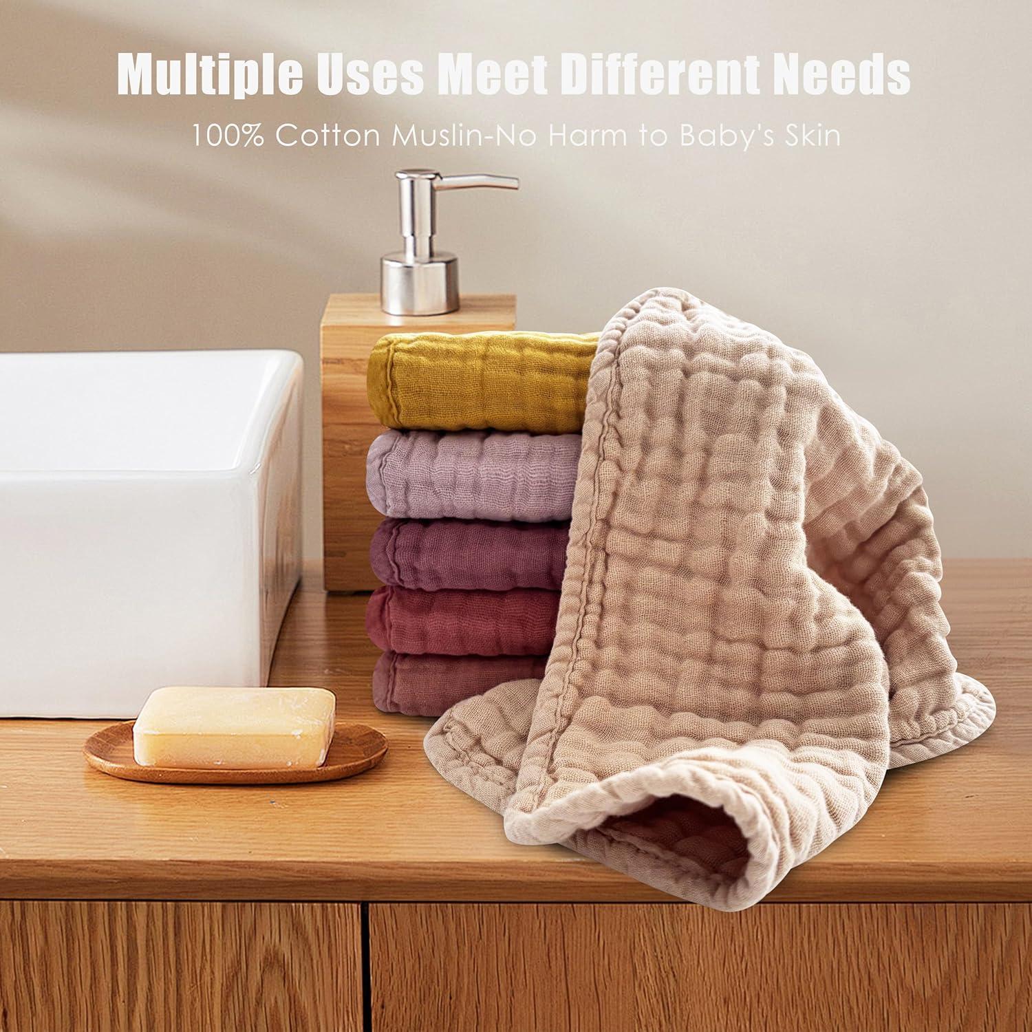 Paquete de 12 Pañales de Algodón Muselina MOON PARK 30x30 cm