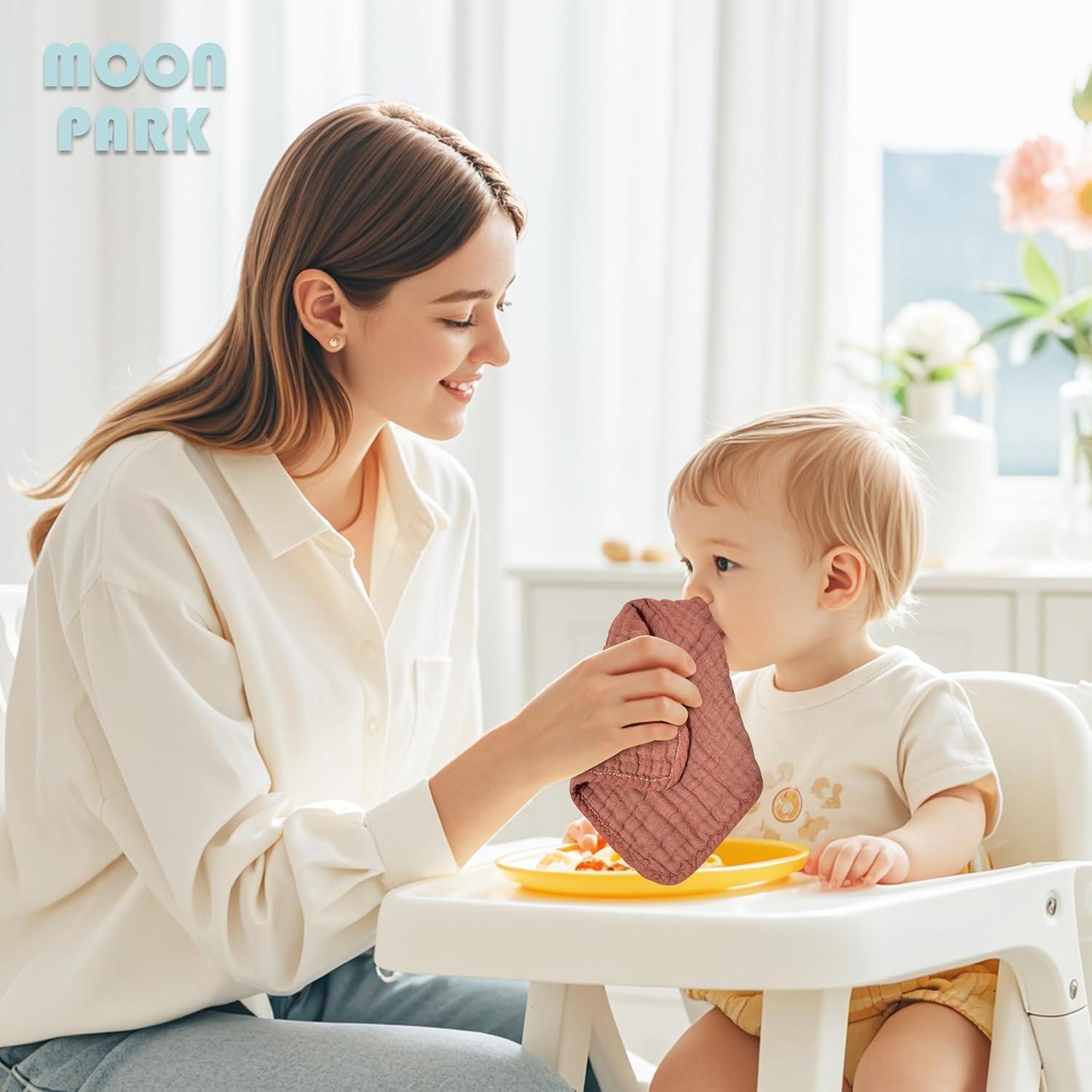 Paquete de 12 Pañales de Algodón Muselina MOON PARK 30x30 cm