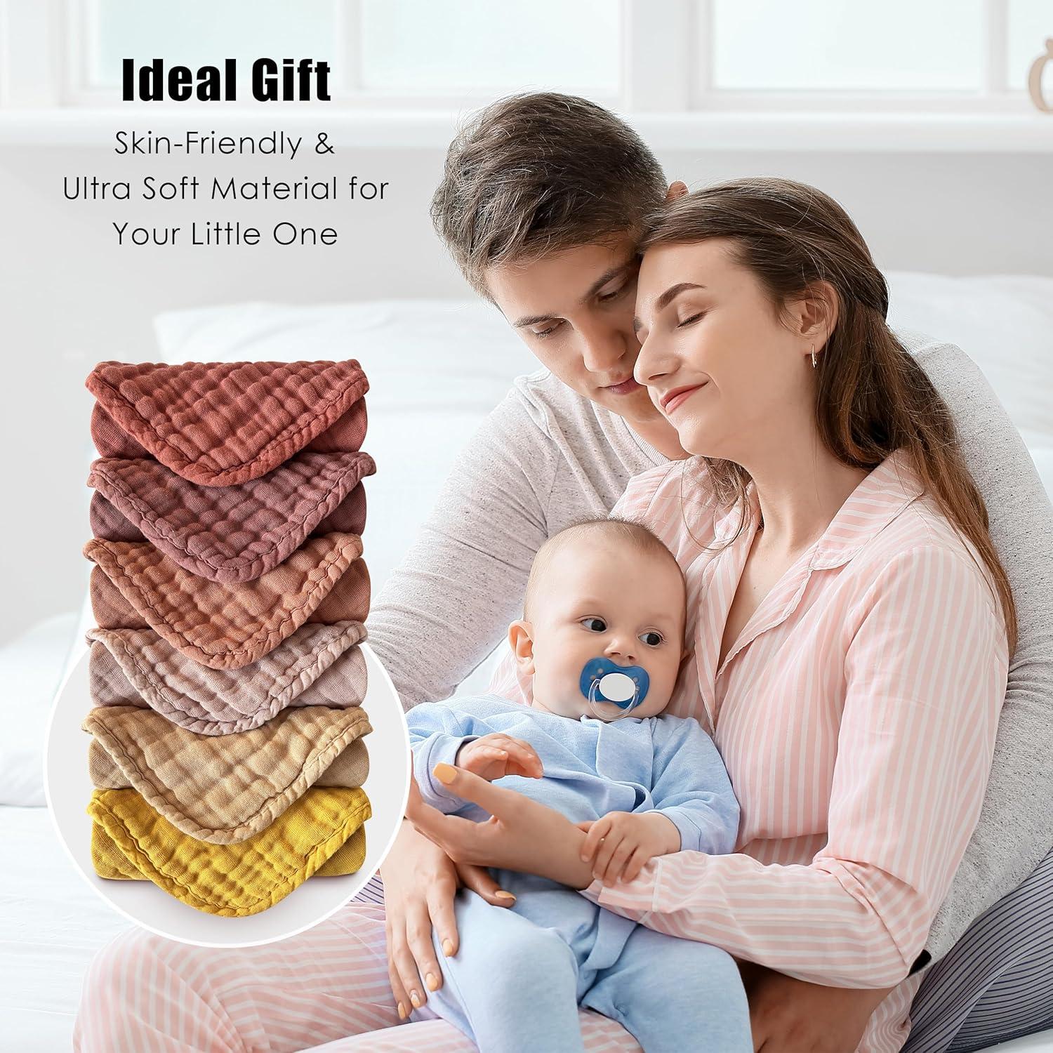 Paquete de 12 Pañales de Algodón Muselina MOON PARK 30x30 cm