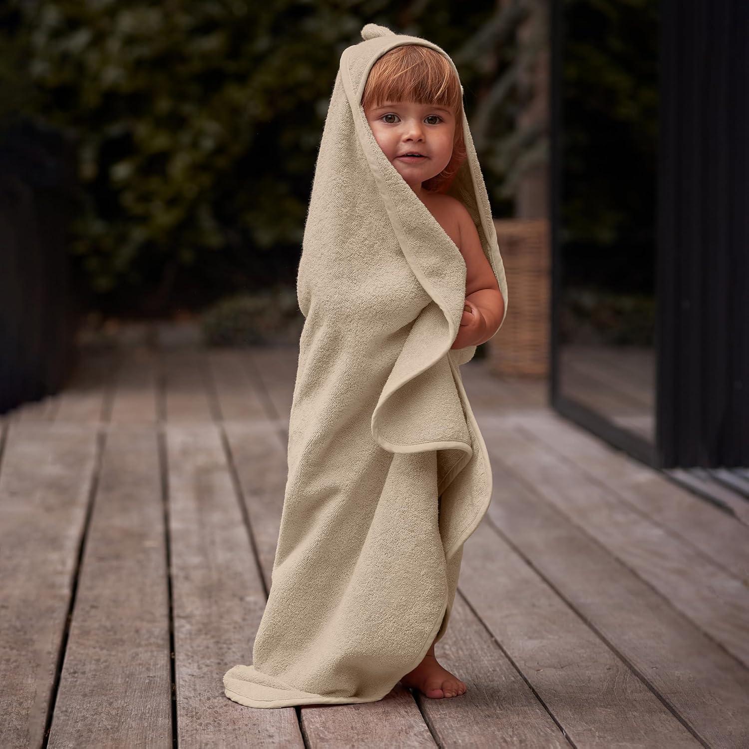 Toalla con Capucha Huxie 100% Algodón Orgánico 81x81 cm Oso