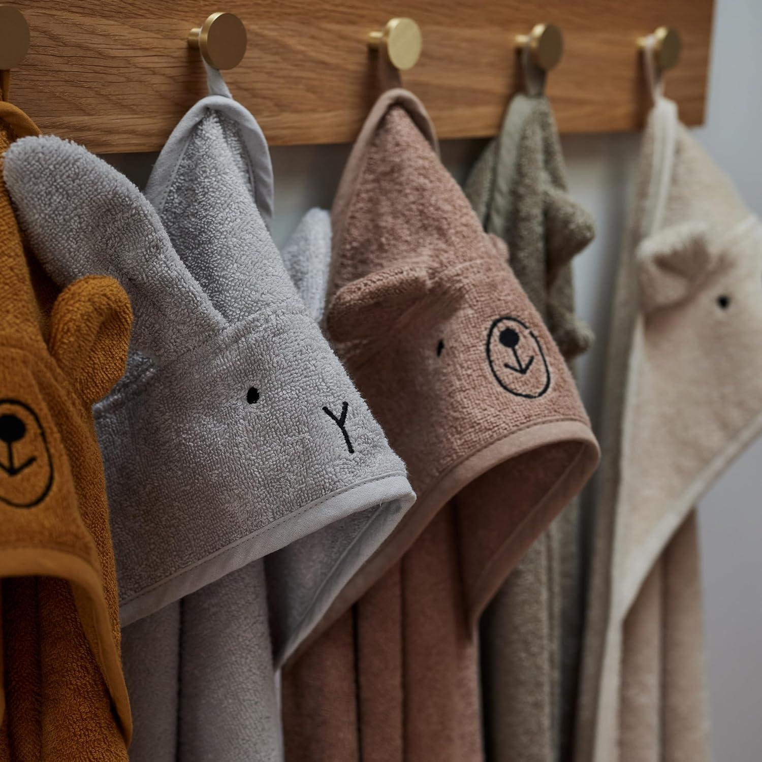 Toalla con Capucha Huxie 100% Algodón Orgánico 81x81 cm Oso