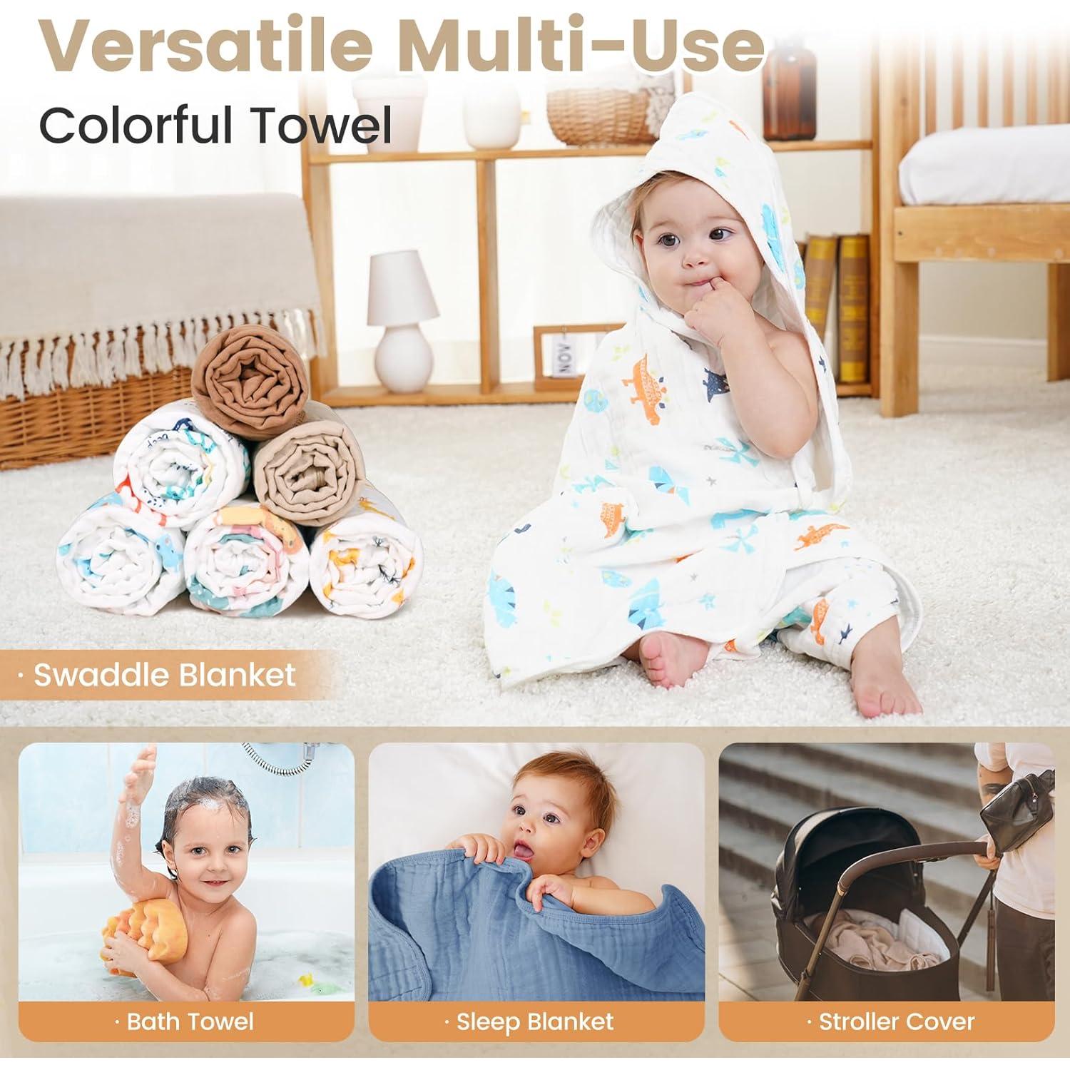 Toallas con Capucha Fmebaby 91x91 cm Algodón Muselina 2 Piezas