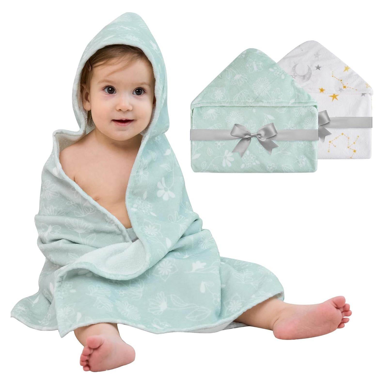 Toallas con Capucha Mooreeke 100% Algodón para Niños 81x81cm