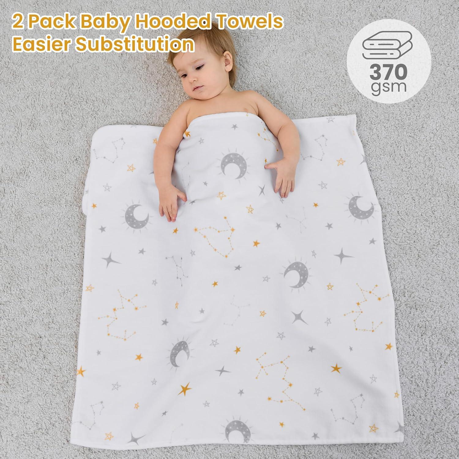 Toallas con Capucha Mooreeke 100% Algodón para Niños 81x81cm