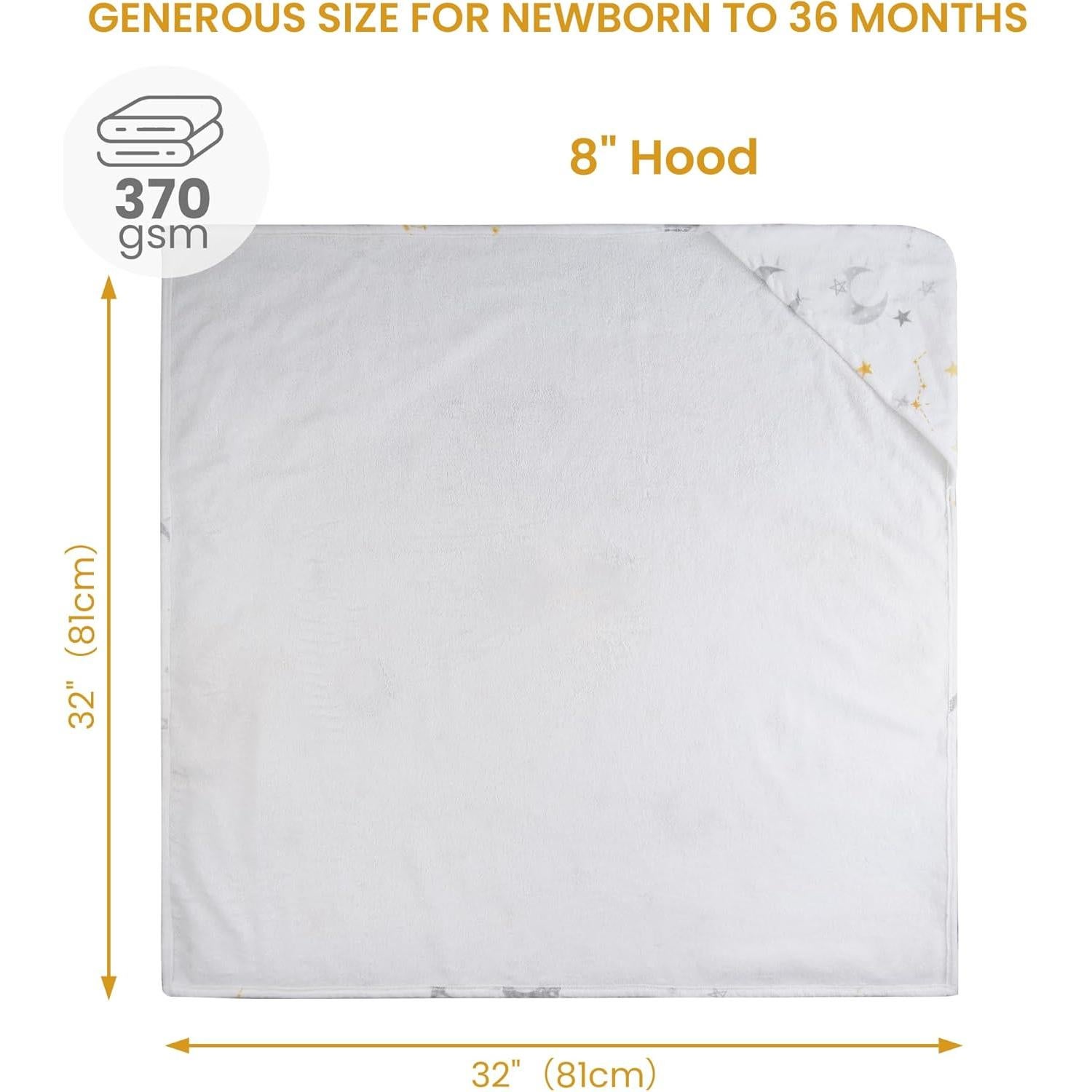 Toallas con Capucha Mooreeke 100% Algodón para Niños 81x81cm