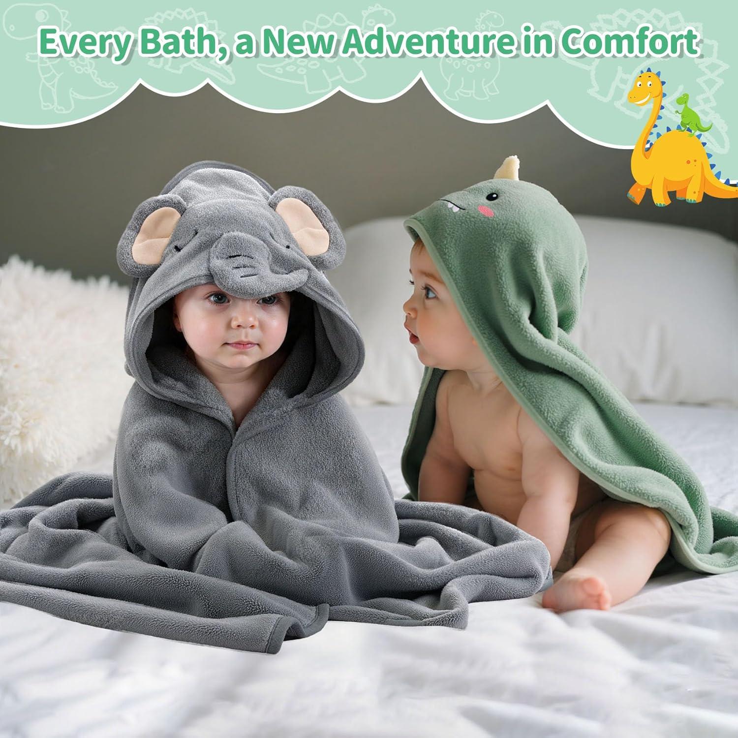 Juego de Toallas con Capucha Saranna 13pcs para Bebés - Suaves y Absorbentes