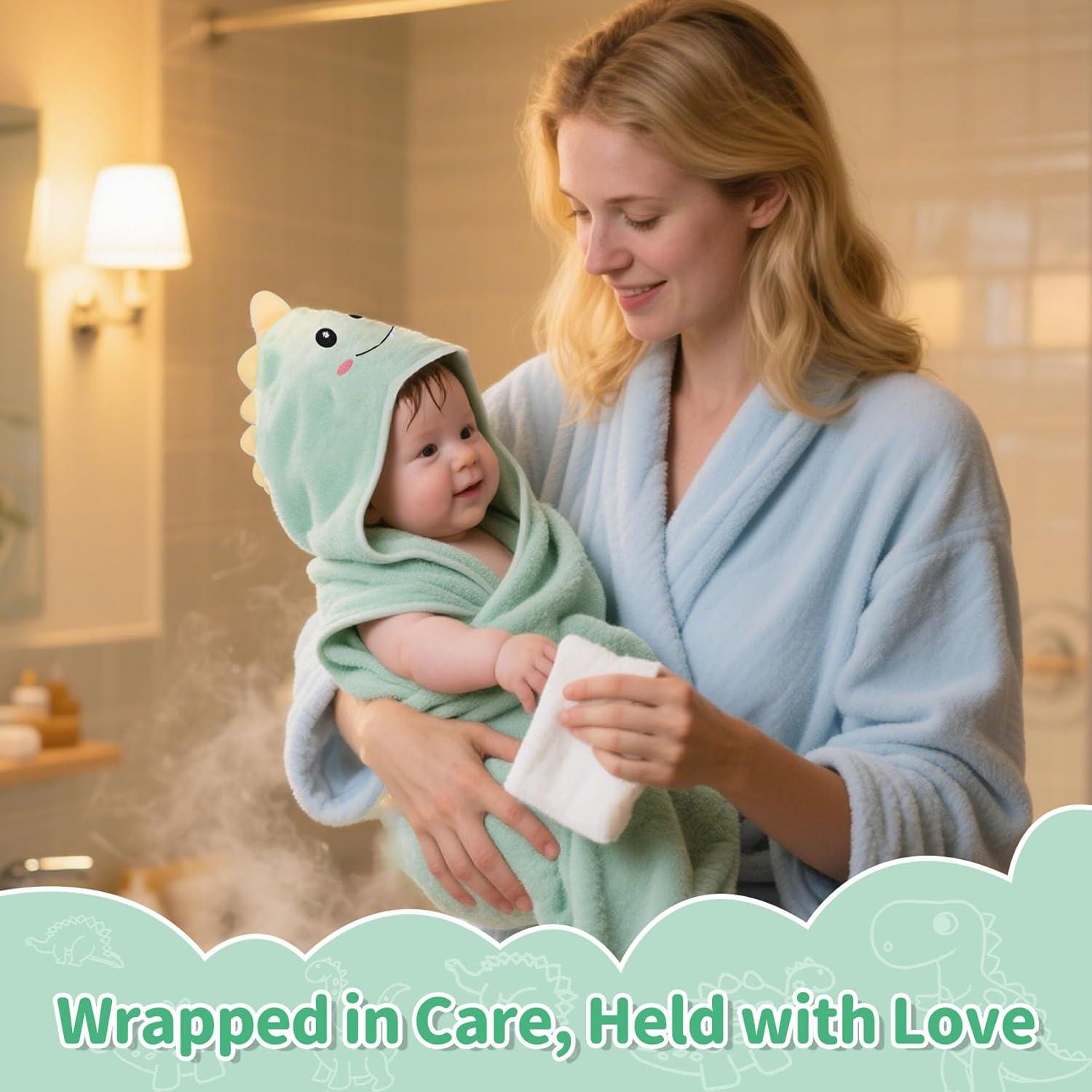 Juego de Toallas con Capucha Saranna 13pcs para Bebés - Suaves y Absorbentes