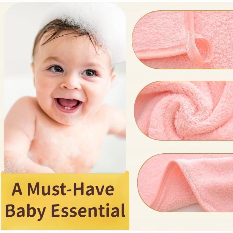 Toallitas para Bebés MUKIN - Paquete de 12 Microfibra 30x30 cm Rosa