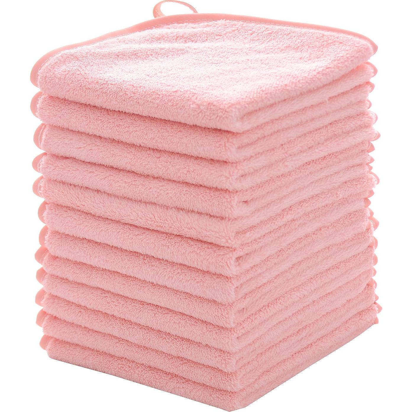 Toallitas para Bebés MUKIN - Paquete de 12 Microfibra 30x30 cm Rosa