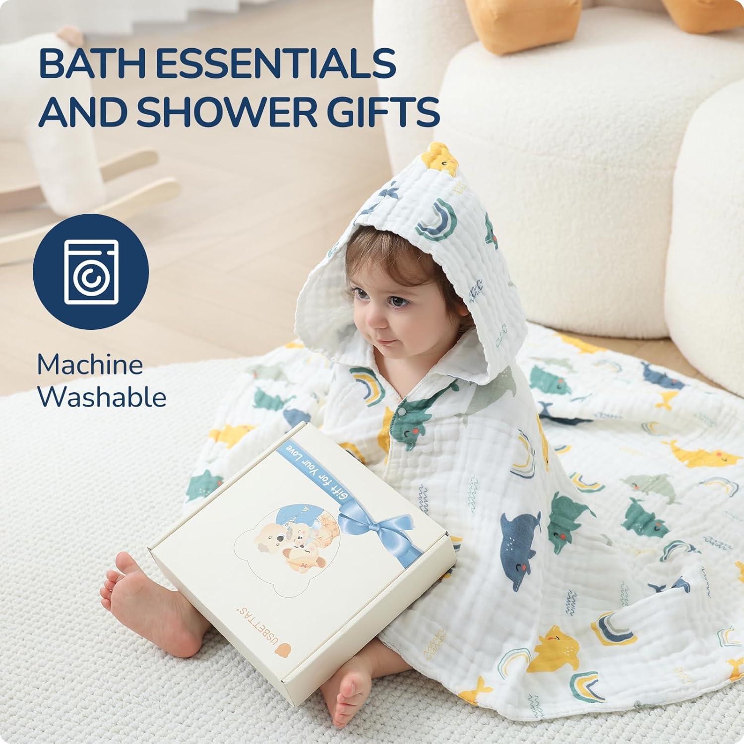 Toalla con Capucha para Niños usbettas 109.22x109.22 cm Algodón