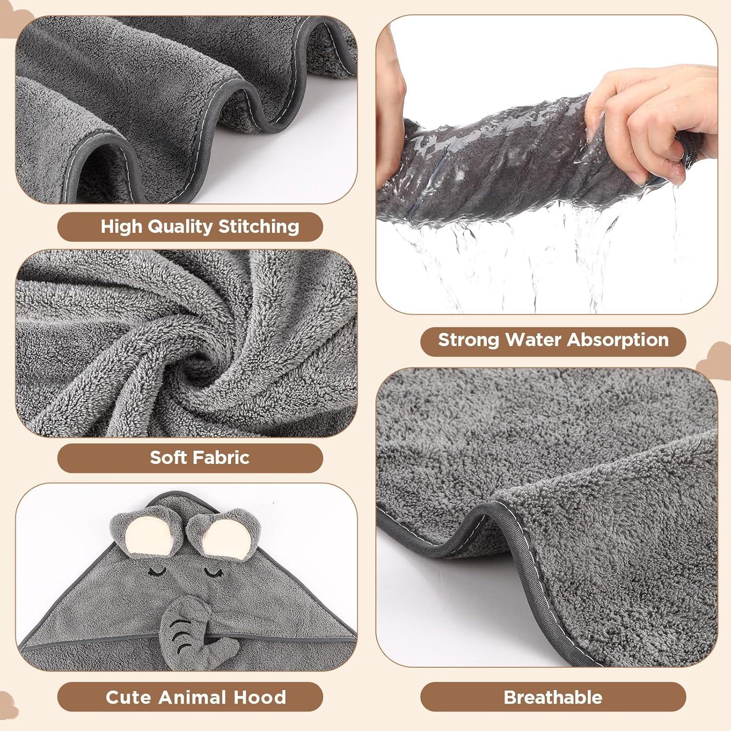 Juego de 6 Toallas de Baño con Capucha SmoothNovelty 80x80 cm