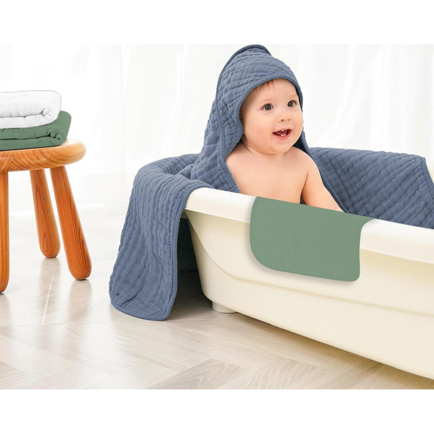 Toallas de Baño con Capucha Koo-dib 100% Algodón 76x76 cm 6 Piezas