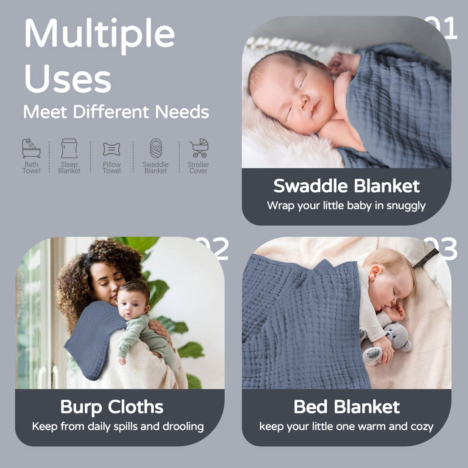 Toallas de Baño con Capucha Koo-dib 100% Algodón 76x76 cm 6 Piezas