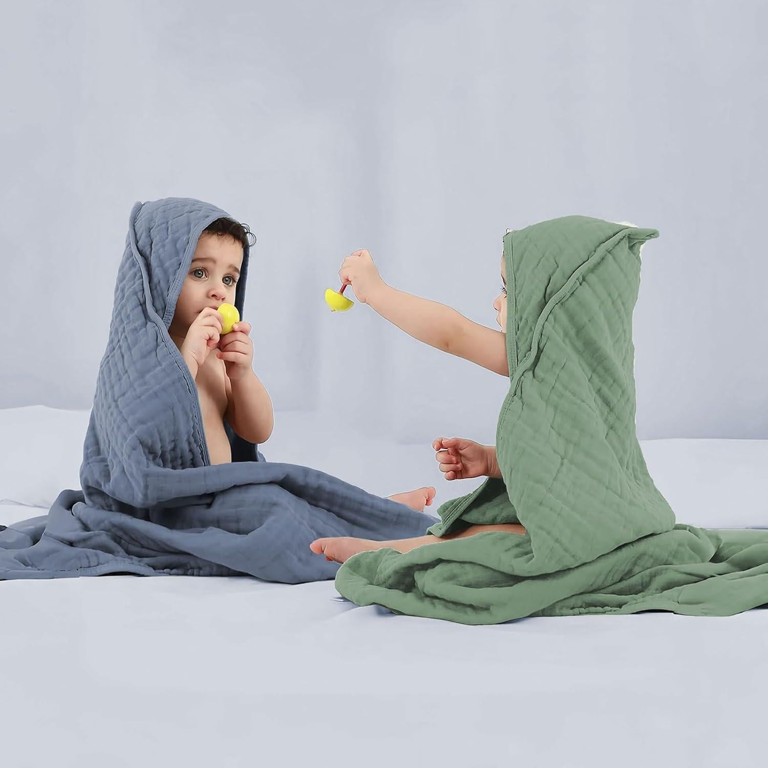 Toallas de Baño con Capucha Koo-dib 100% Algodón 76x76 cm 6 Piezas