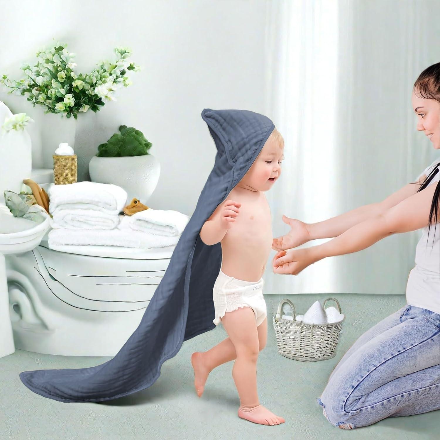 Toallas de Baño con Capucha Koo-dib 100% Algodón 76x76 cm 6 Piezas