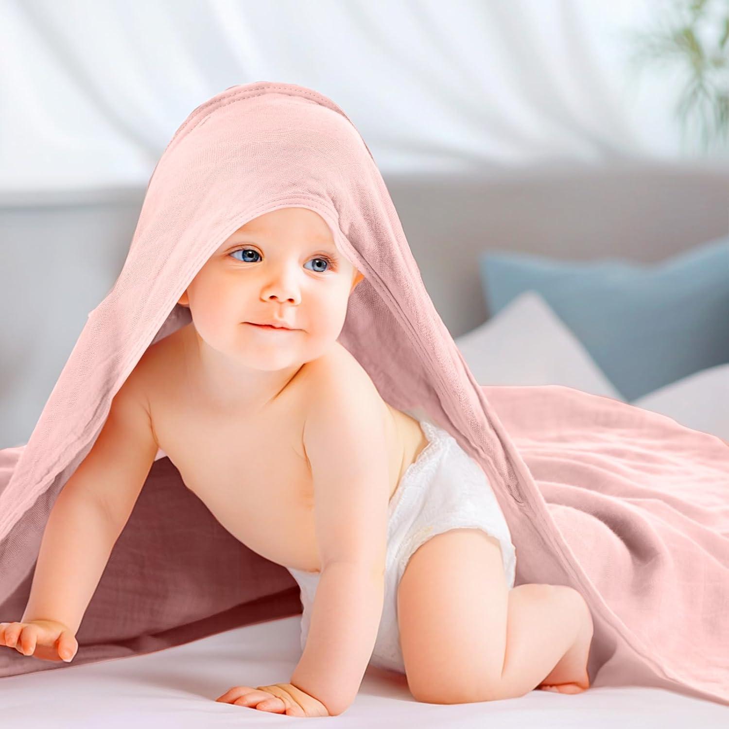 Juego de Toallas de Baño y Paños de Muselina Preboun 6 Pcs