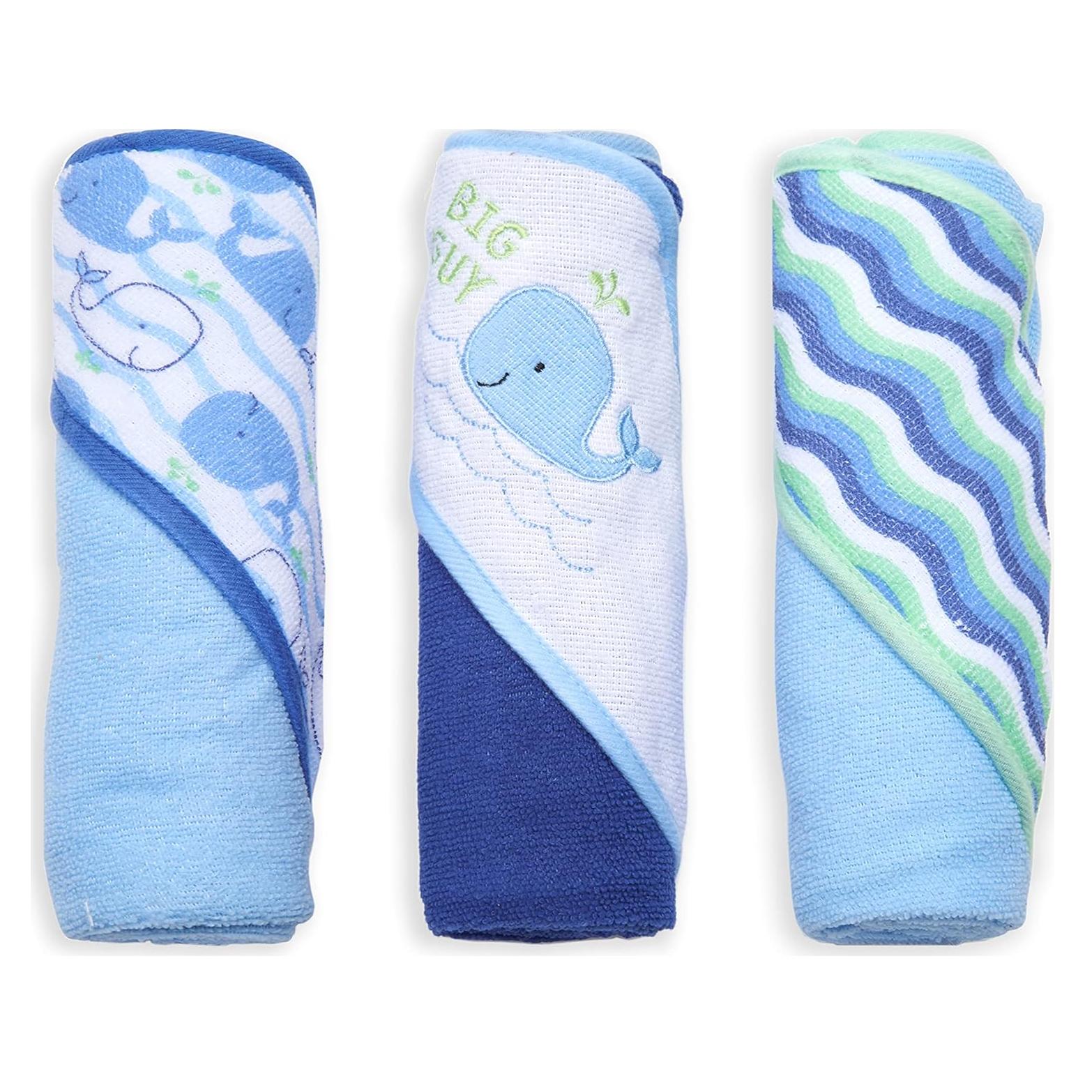 Toallas de bebé con capucha Buttons & Stitches, 3 unidades 66x76 cm