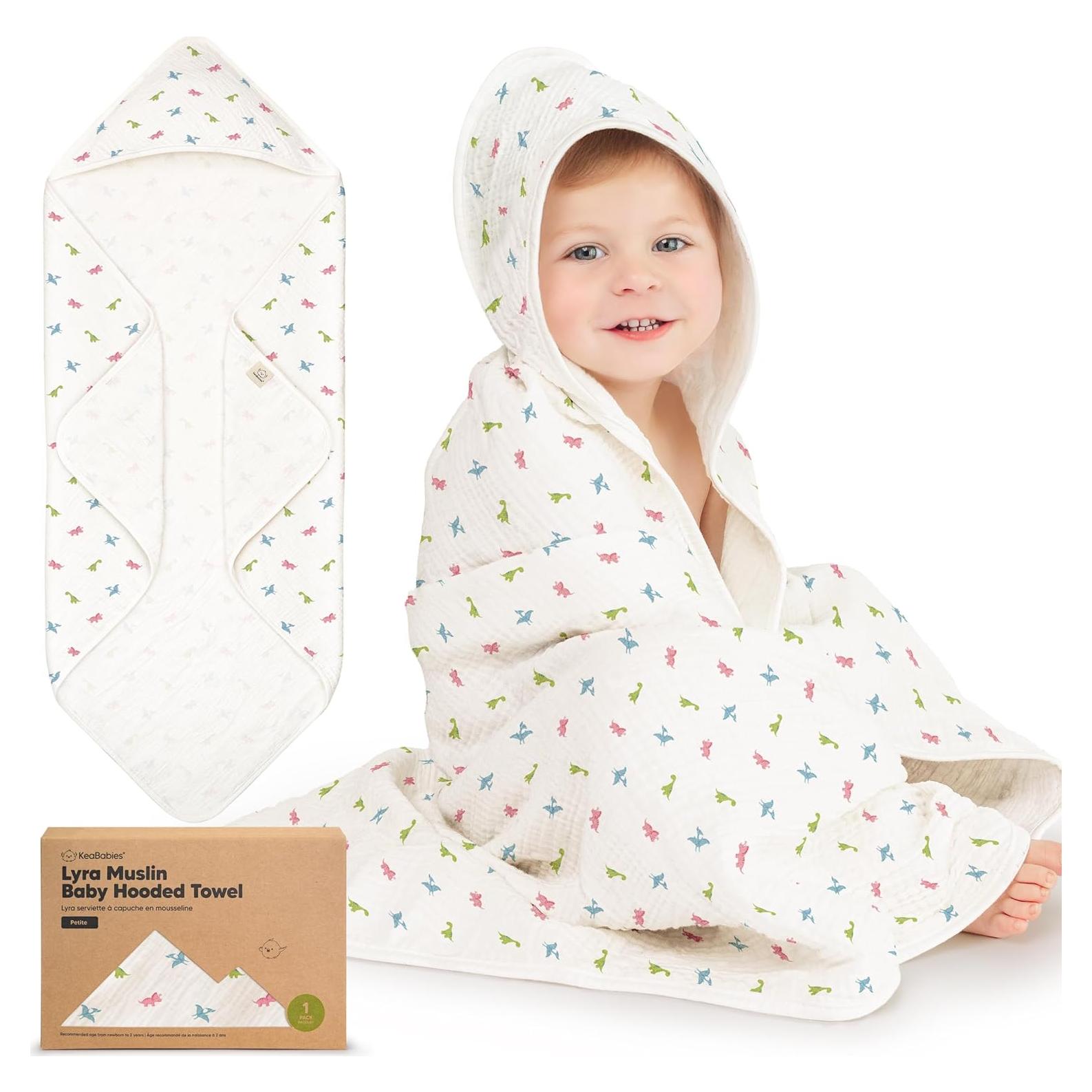 Toalla de Baño con Capucha KeaBabies Lyra Algodón Orgánico 76.2x76.2 cm