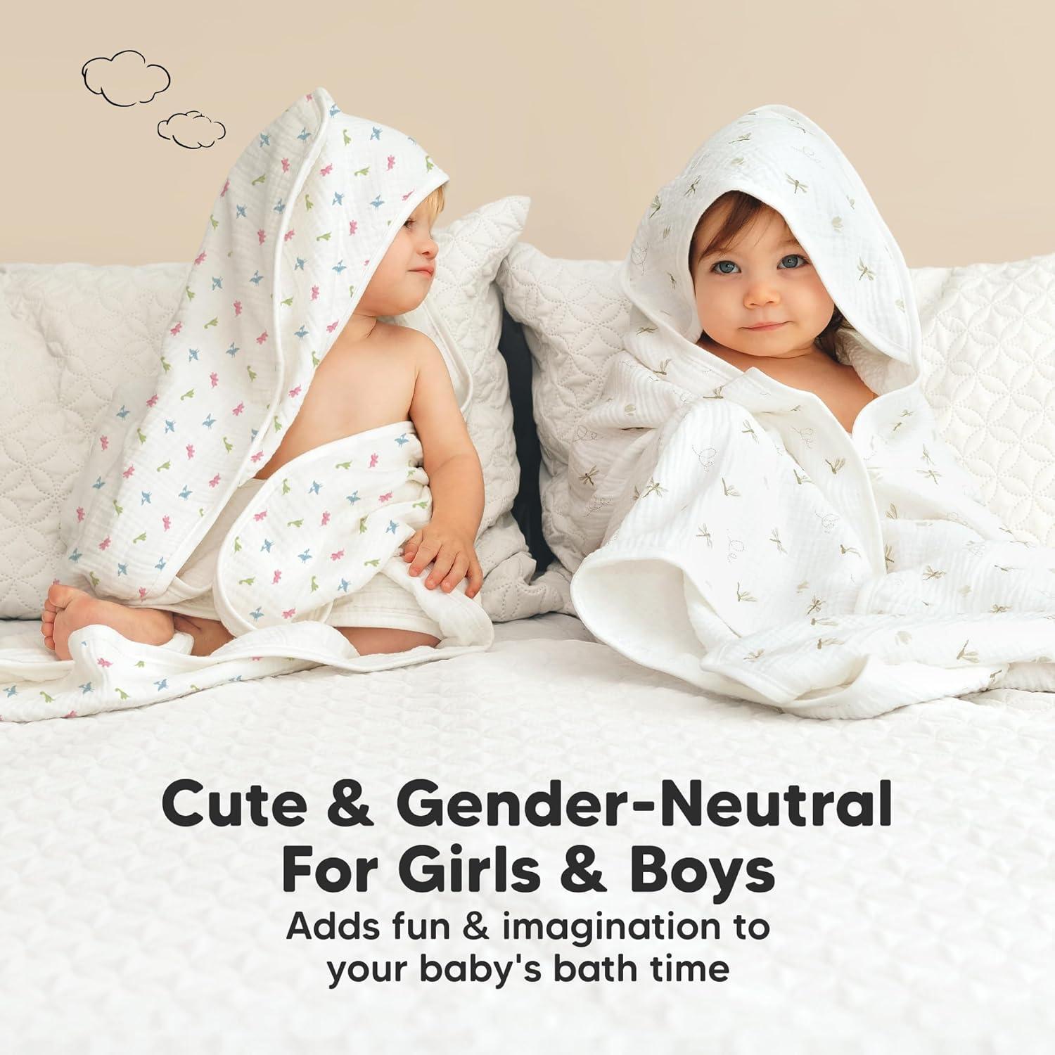 Toalla de Baño con Capucha KeaBabies Lyra Algodón Orgánico 76.2x76.2 cm