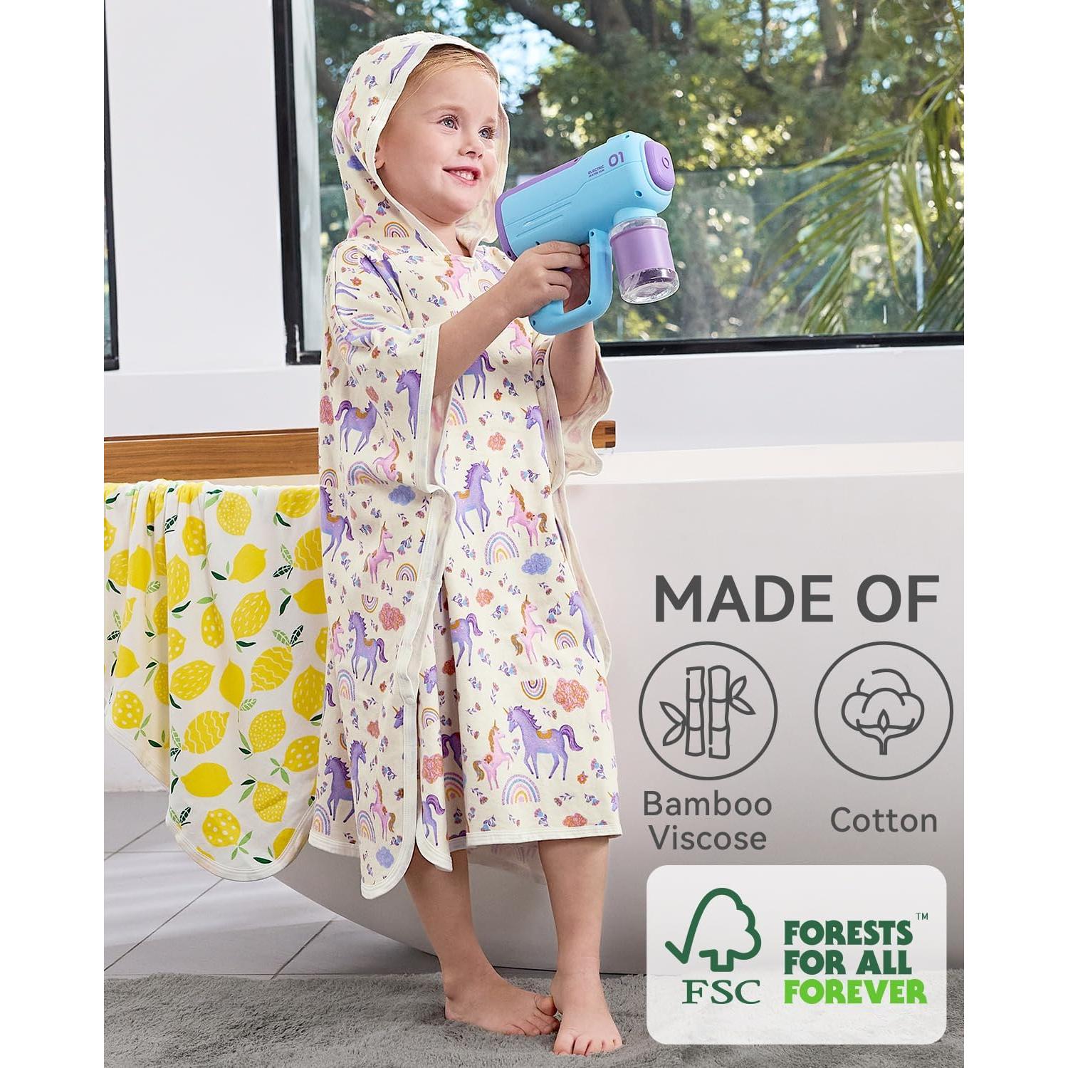 Toalla con Capucha Babee Reshinee Unicornio Lavanda 65x65 cm