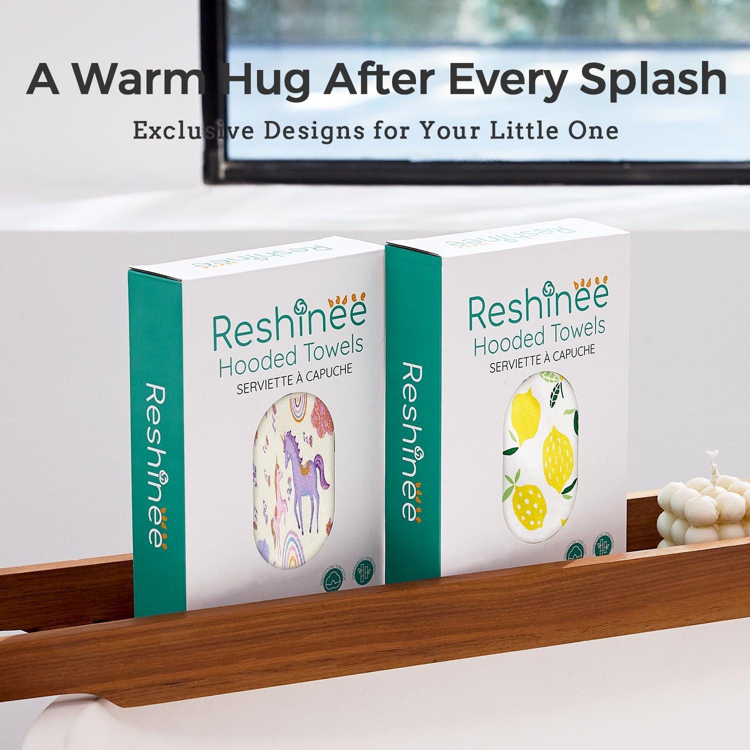 Toalla con Capucha Babee Reshinee Unicornio Lavanda 65x65 cm