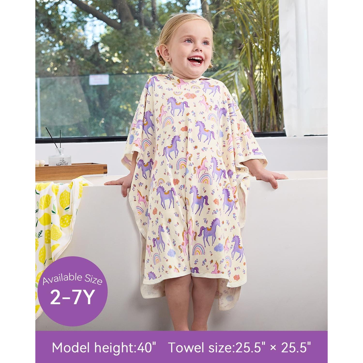 Toalla con Capucha Babee Reshinee Unicornio Lavanda 65x65 cm