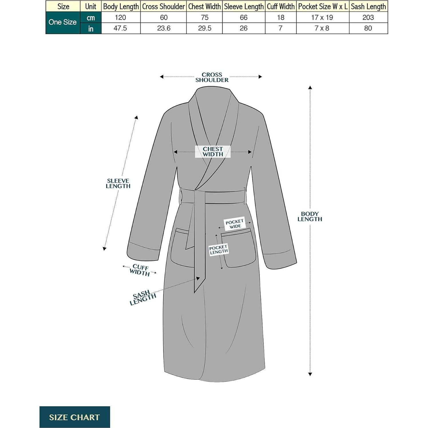 Bata de Baño para Hombre Pavilia con Capucha y Forro Suave