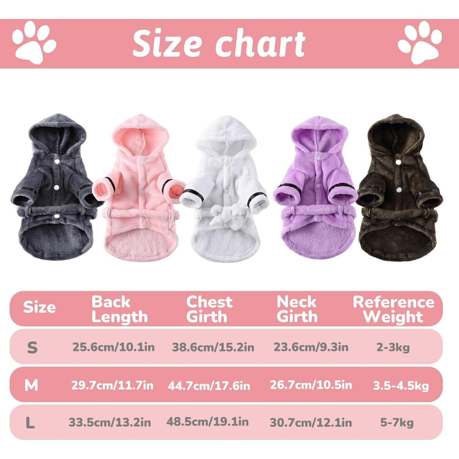 Bata de Baño para Perros Petyoung S Rosa Absorbente