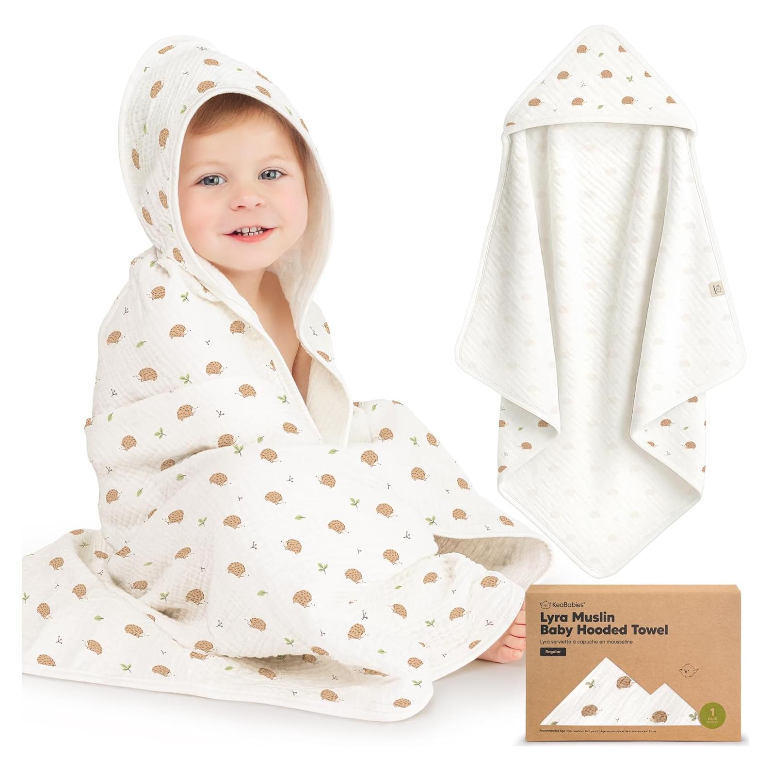 Toallas de Baño con Capucha KeaBabies Lyra Algodón Orgánico 88.9 cm