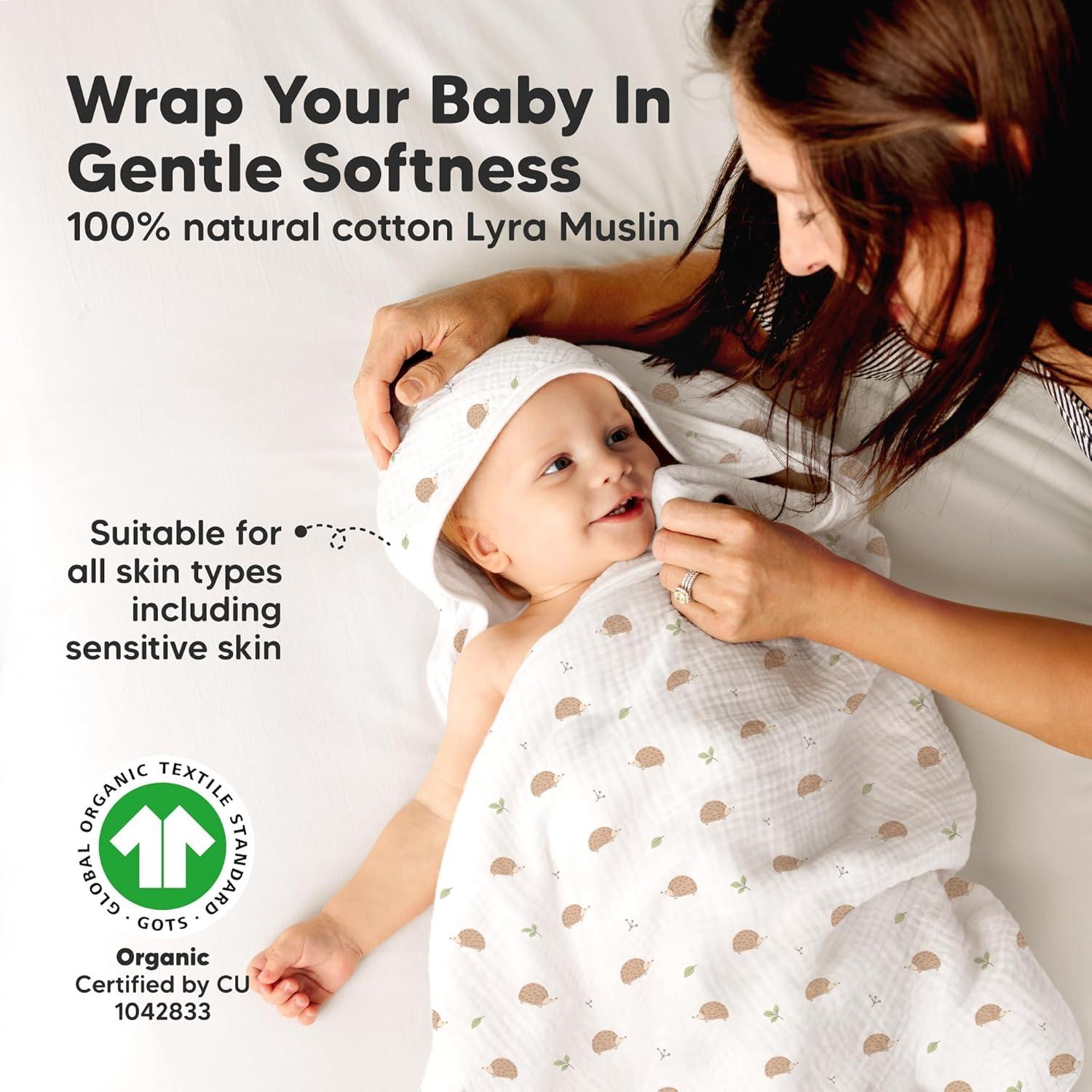 Toallas de Baño con Capucha KeaBabies Lyra Algodón Orgánico 88.9 cm