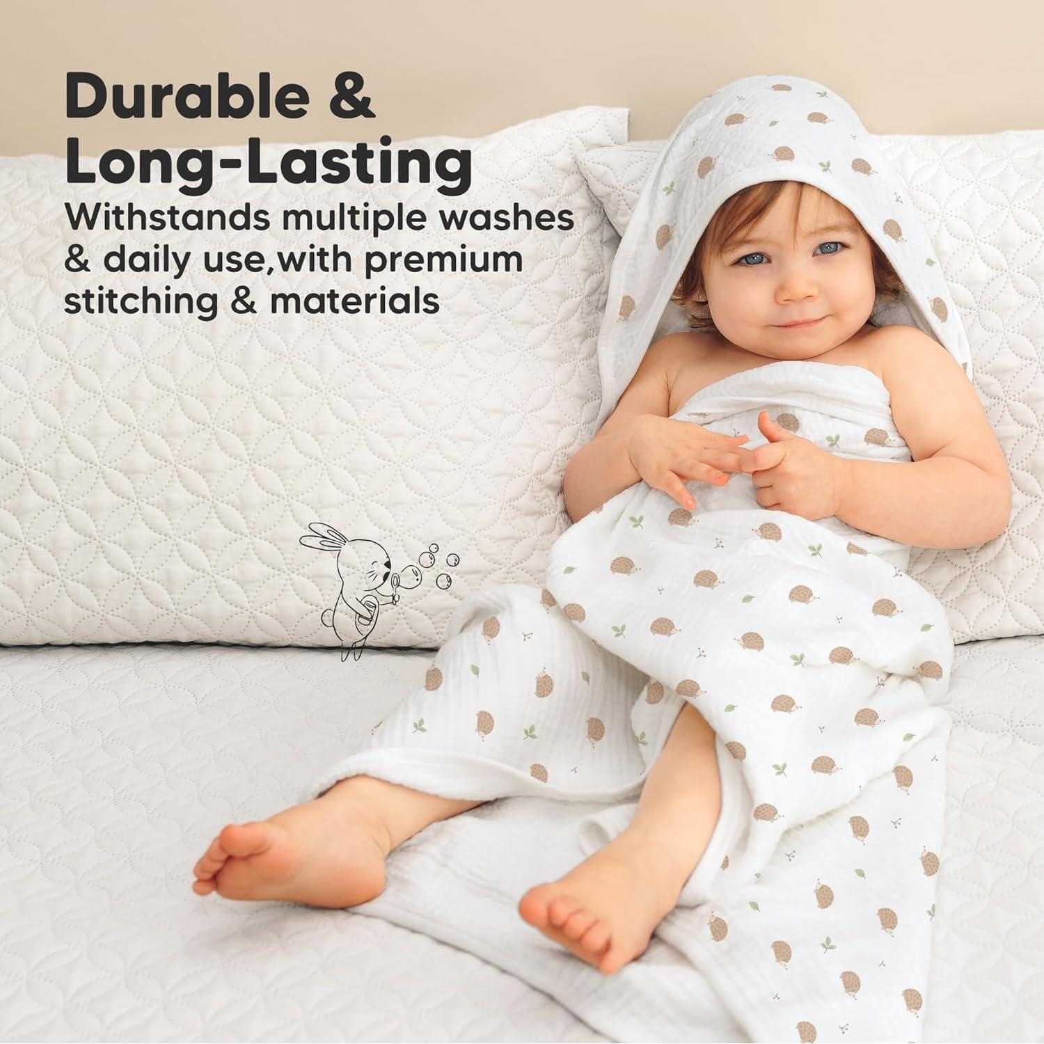 Toallas de Baño con Capucha KeaBabies Lyra Algodón Orgánico 88.9 cm