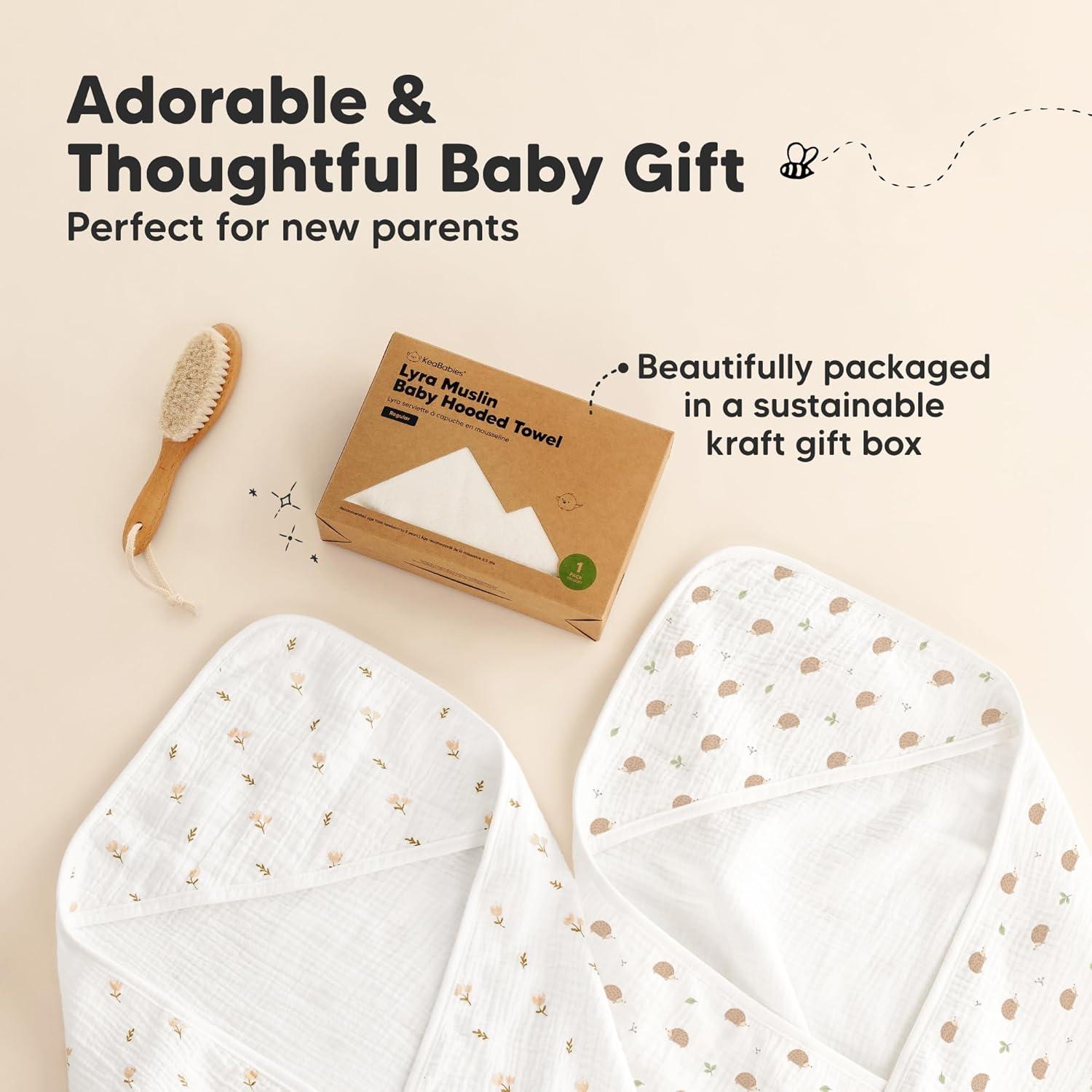 Toallas de Baño con Capucha KeaBabies Lyra Algodón Orgánico 88.9 cm