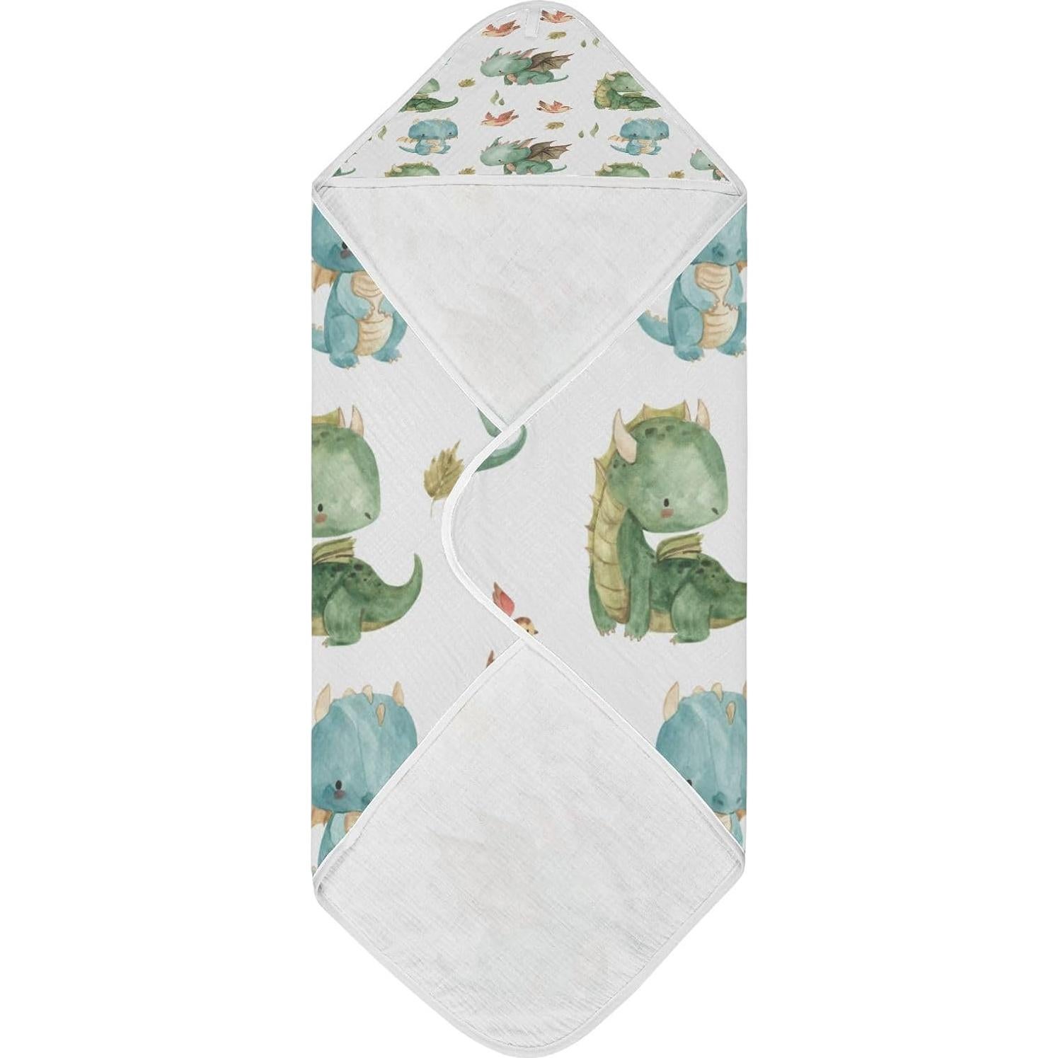 Toalla de Baño con Capucha Dragón Kigai 89x89 cm Algodón Suave