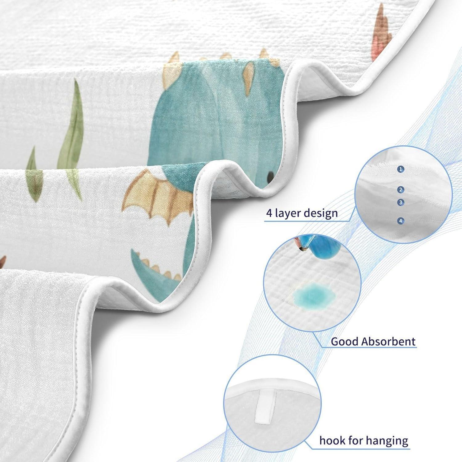 Toalla de Baño con Capucha Dragón Kigai 89x89 cm Algodón Suave