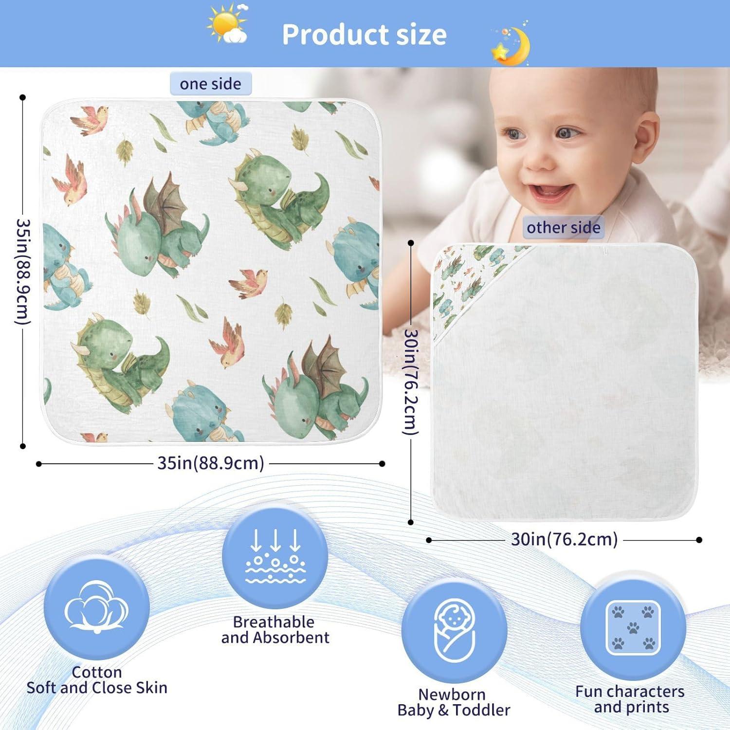 Toalla de Baño con Capucha Dragón Kigai 89x89 cm Algodón Suave