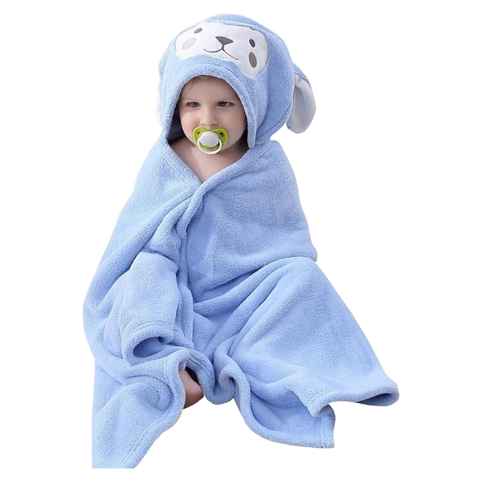 Toalla de Baño con Capucha Premium CLOHO Azul 70x140cm