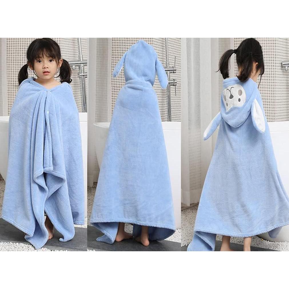 Toalla de Baño con Capucha Premium CLOHO Azul 70x140cm