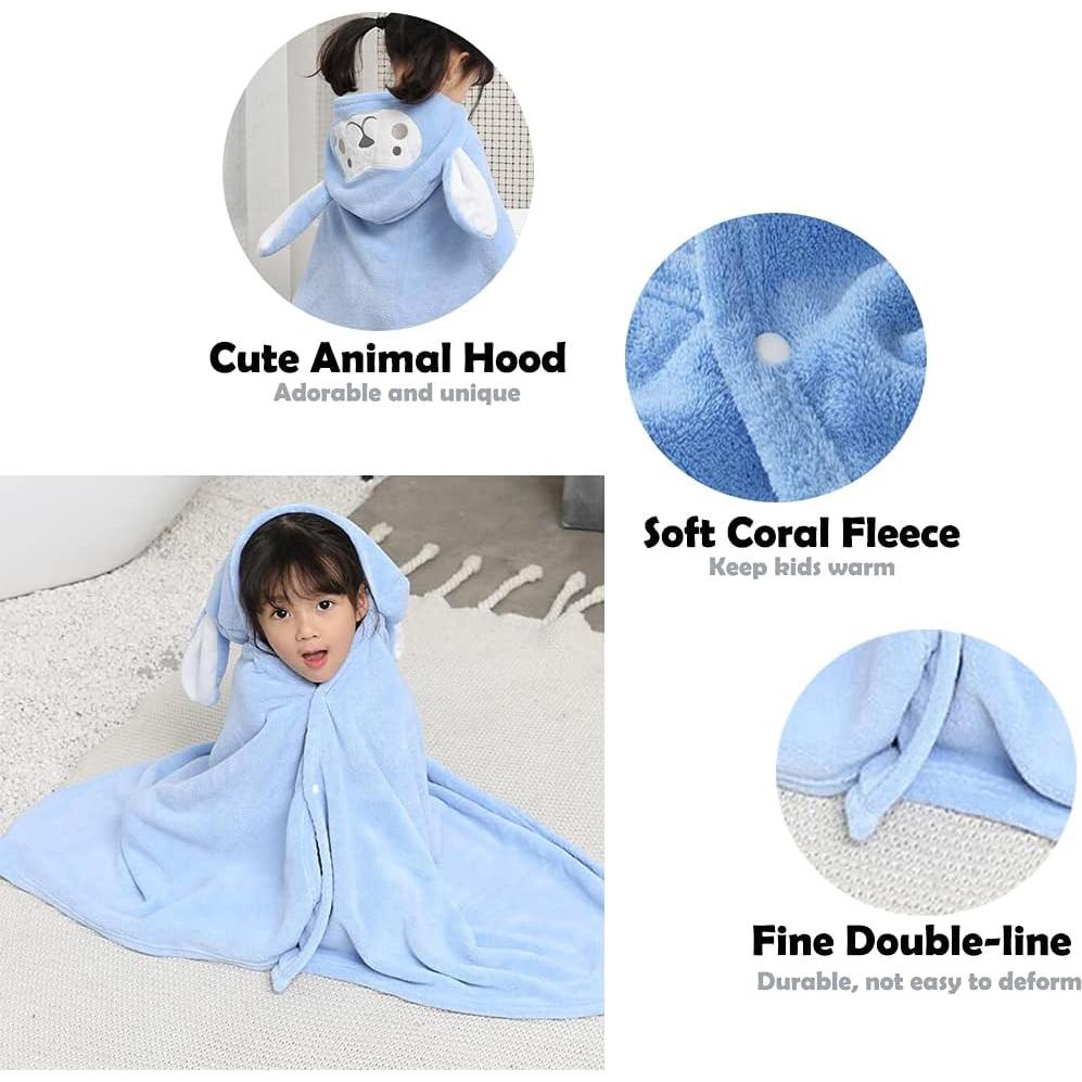 Toalla de Baño con Capucha Premium CLOHO Azul 70x140cm