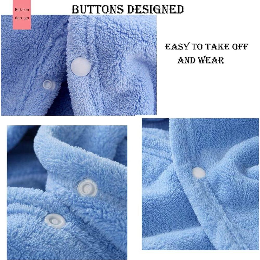 Toalla de Baño con Capucha Premium CLOHO Azul 70x140cm