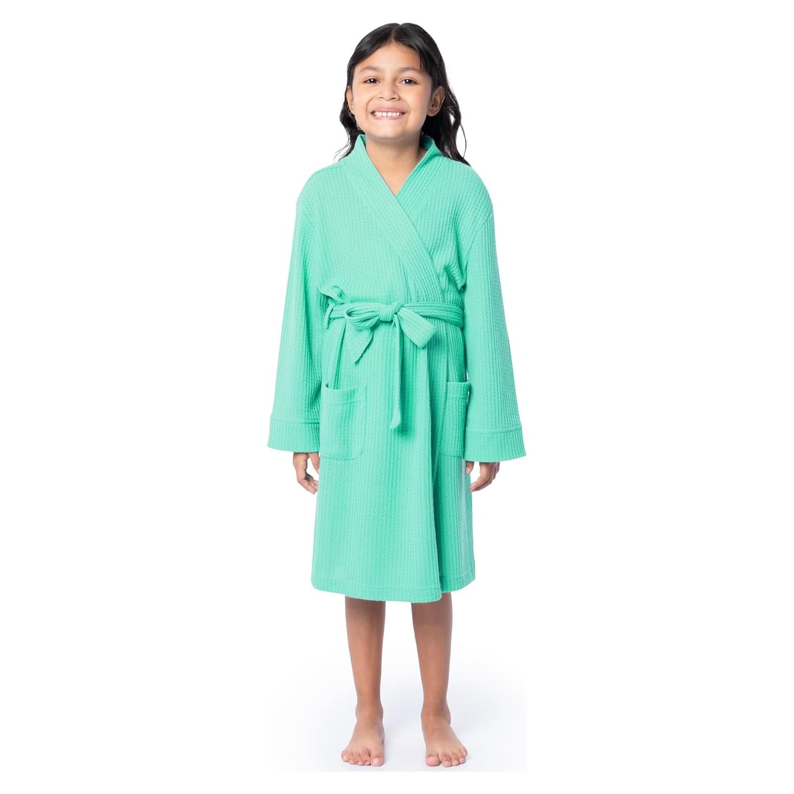 Bata Clásica de Waffle para Niñas Fruit of the Loom 4-5 Verde