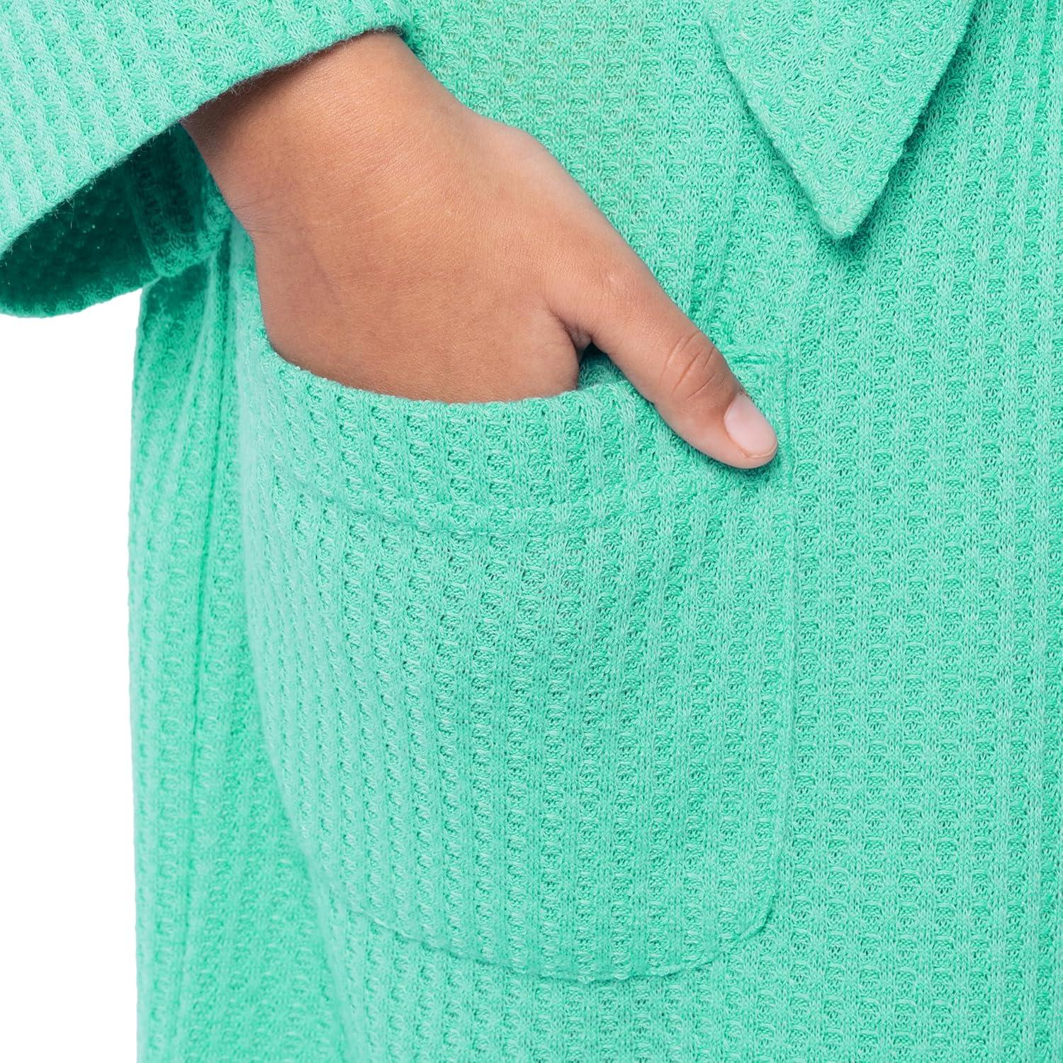 Bata Clásica de Waffle para Niñas Fruit of the Loom 4-5 Verde